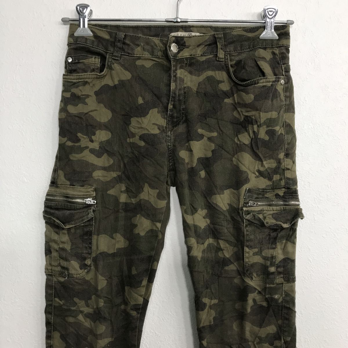 Denim Co. 迷彩 カーゴパンツ W29 レディース カモフラ 古着卸 アメリカ仕入 2110-276