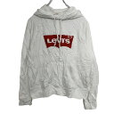 Levi's スウェットパーカー XS ホワイト リーバイス ロゴ フーディー 古着卸 アメリカ仕入 t2110-3688