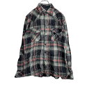 【中古】【古着】 GIL D'AURAY 長袖チェックシャツ Mサイズくらい ブラック 古着卸 アメリカ仕入 t2110-3876