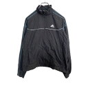 【中古】【古着】 adidas ナイロンジャケット Mサイズ アディダス キッズ ブラック 古着卸 アメリカ仕入 t2110-3884