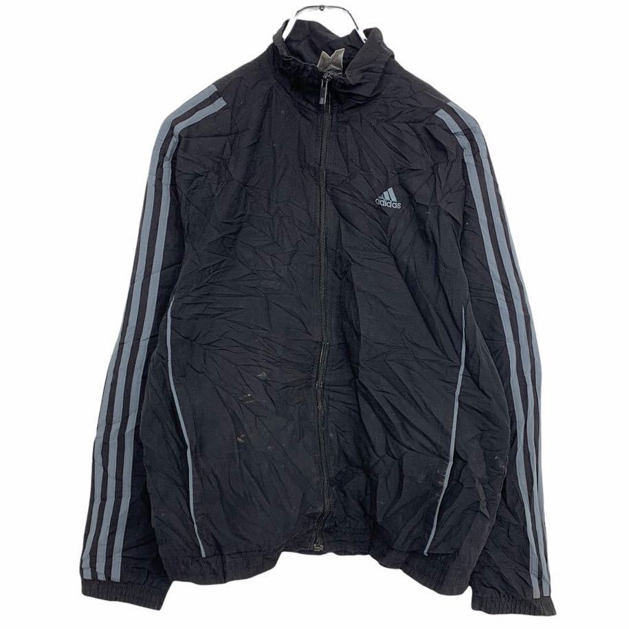 【中古】【古着】 adidas ナイロンジャケット キッズ 160 ブラック アディダス スポーツ 古着卸 アメリカ仕入 t2110-4128