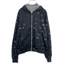 【中古】【古着】 RIVER ISLAND ナイロンパーカー M ブラック ラジカセ柄 古着卸 アメリカ仕入 t2110-4161
