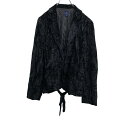 【中古】【古着】 ジャケット レディース L ブラック ベロア 光沢 リボン 無地 シンプル 古着卸 アメリカ仕入 t2110-4436