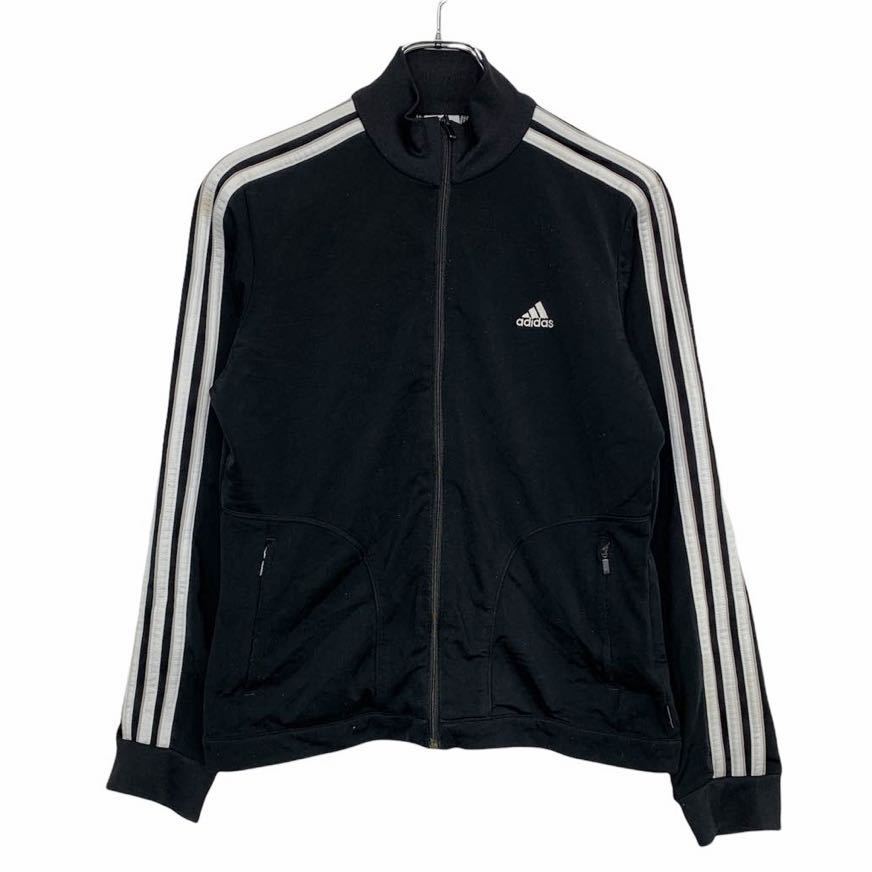 adidas ジャージ ジャケット レディース OT ブラック アディダス スポーツ 古着卸 アメリカ仕入 t2110-4750