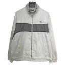 【中古】【古着】 FILA ナイロンジャケット M ホワイト グレー フィラ スポーツ 古着卸 アメリカ仕入 t2110-4914