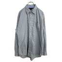 【中古】【古着】 TOMMY HILFIGER 長袖 チェックシャツ Lサイズ トミーヒルフィガー ブルー系 古着卸 アメリカ仕入 t2111-3006