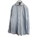 【中古】【古着】 TOMMYHILFIGER 長袖 チェックシャツ Mサイズ トミーヒルフィガー ライトブルー 古着卸 アメリカ仕入 t2111-3521