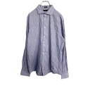 【中古】【古着】 TOMMYHILFIGER 長袖 ストライプシャツ Lサイズ トミーヒルフィガー スリムフィット ブルー 古着卸 アメリカ仕入 t2111-3...