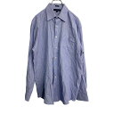【中古】【古着】 TOMMY HILFIGER 長袖シャツ Lサイズ トミーヒルフィガー ブルー 古着卸 アメリカ仕入 t2111-3562