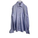 【中古】【古着】 TOMMY HILFIGER 長袖シャツ Mサイズ トミーヒルフィガー ブルー 古着卸 アメリカ仕入 t2111-3564