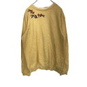 【中古】【古着】 BLAIR プリントスウェット レディース L イエロー ブレア トレーナー 秋 ワンポイント 裏起毛 SWEAT 古着卸 アメリカ仕入 t2...