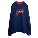 【中古】【古着】 ダブルネック スウェット トレーナー レディース 1X ネイビー 刺繍 古着卸 アメリカ仕入 t2111-3891
