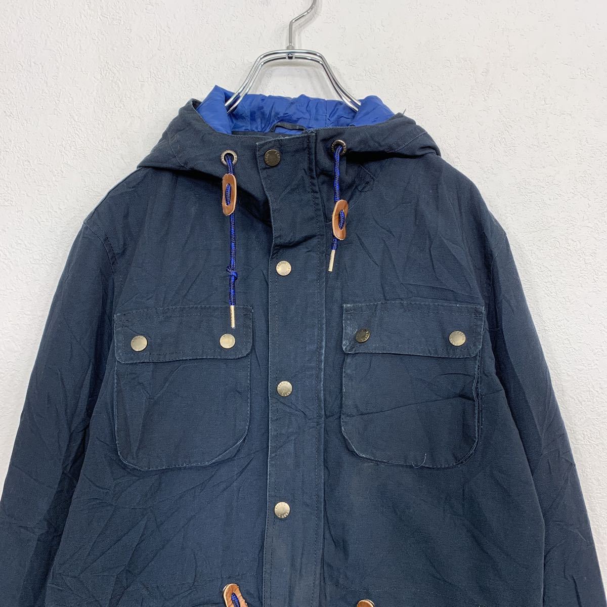 【中古】【古着】 FABRIC ジャケット レディース S ネイビー 4ポケット ウエスト絞り 古着卸 アメリカ仕入 t2111-3945