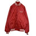 【中古】【古着】 ナイロンジャケット S〜M レッド スナップボタン 古着卸 アメリカ仕入 t2111-4206