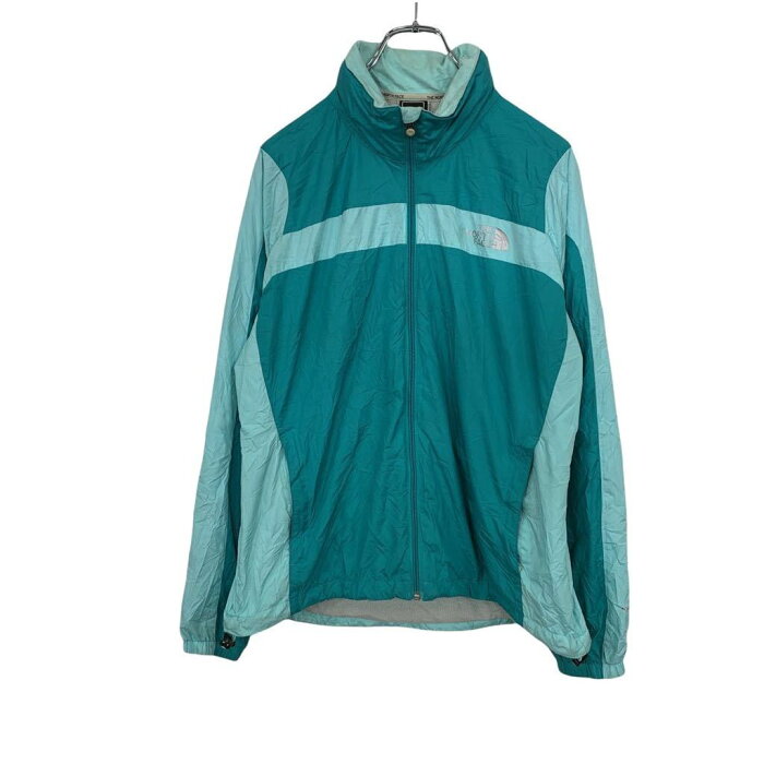 THE NORTH FACE マウンテンパーカー レディース M ターコイズブルー ノースフェイス ジップアップ ロゴ 古着卸 アメリカ仕入 t2111-4463