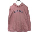 NIKE パーカー レディース M ピンク ナイキ スポーツ REDSOX 野球 ベースボール フーディ ロゴ 古着卸 アメリカ仕入 t2111-4821