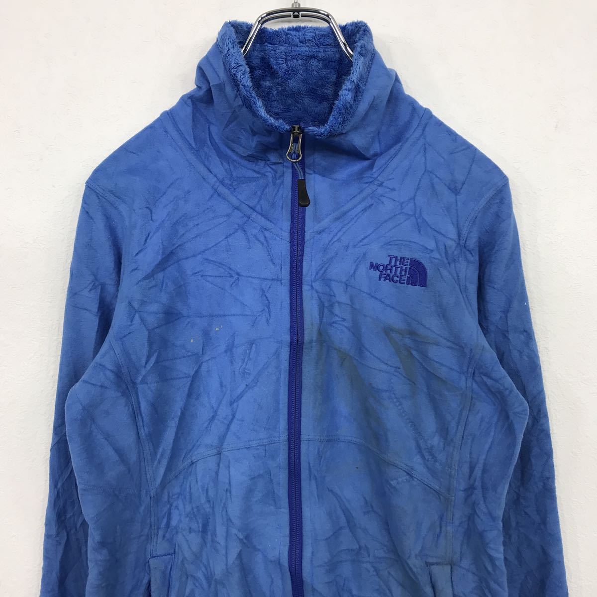 THE NORTH FACE フリースジャケット レディース XS ブルー ノースフェイス ジップアップ アウトドア ロゴ 古着卸 アメリカ仕入 t2111-4918