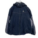 【中古】【古着】 adidas 中綿ジャケット キッズ 160 ネイビー アディダス スポーツ アウター 古着卸 アメリカ仕入 t2111-4973