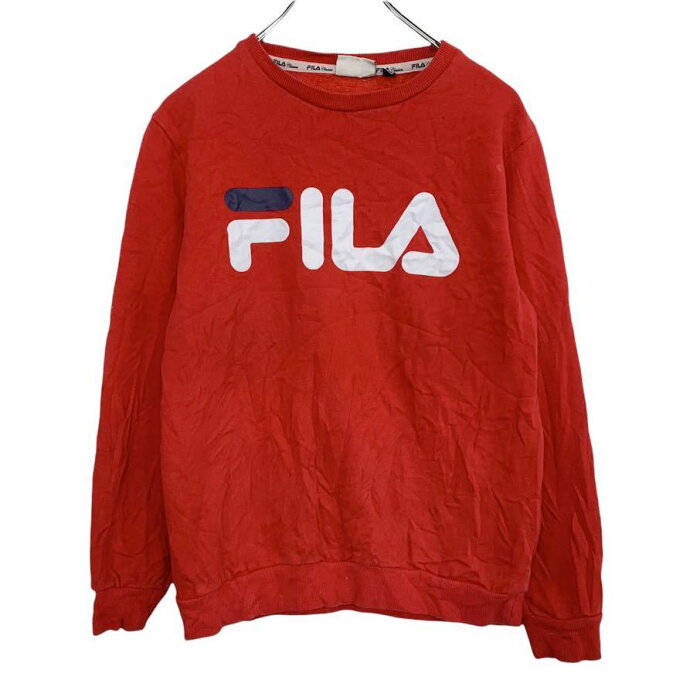 FILA スウェット トレーナー キッズ サイズ表記 14 150〜 レッド フィラ プリントロゴ 古着卸 アメリカ仕入 t2111-5001