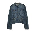 【中古】【古着】 TANNA デニムジャケット キッズ L ブルー ジージャン Gジャン エポーレット 古着卸 アメリカ仕入 t2112-3548