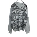【中古】【古着】 ニットセーター レディース Mサイズくらい グレー 古着卸 アメリカ仕入 t2112-3583