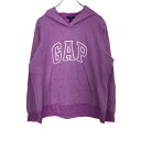 GAP スウェットパーカー キッズ L パープル ギャップ ビックロゴ 裏起毛 フーディー トレーナー 古着卸 アメリカ仕入 t2112-3685