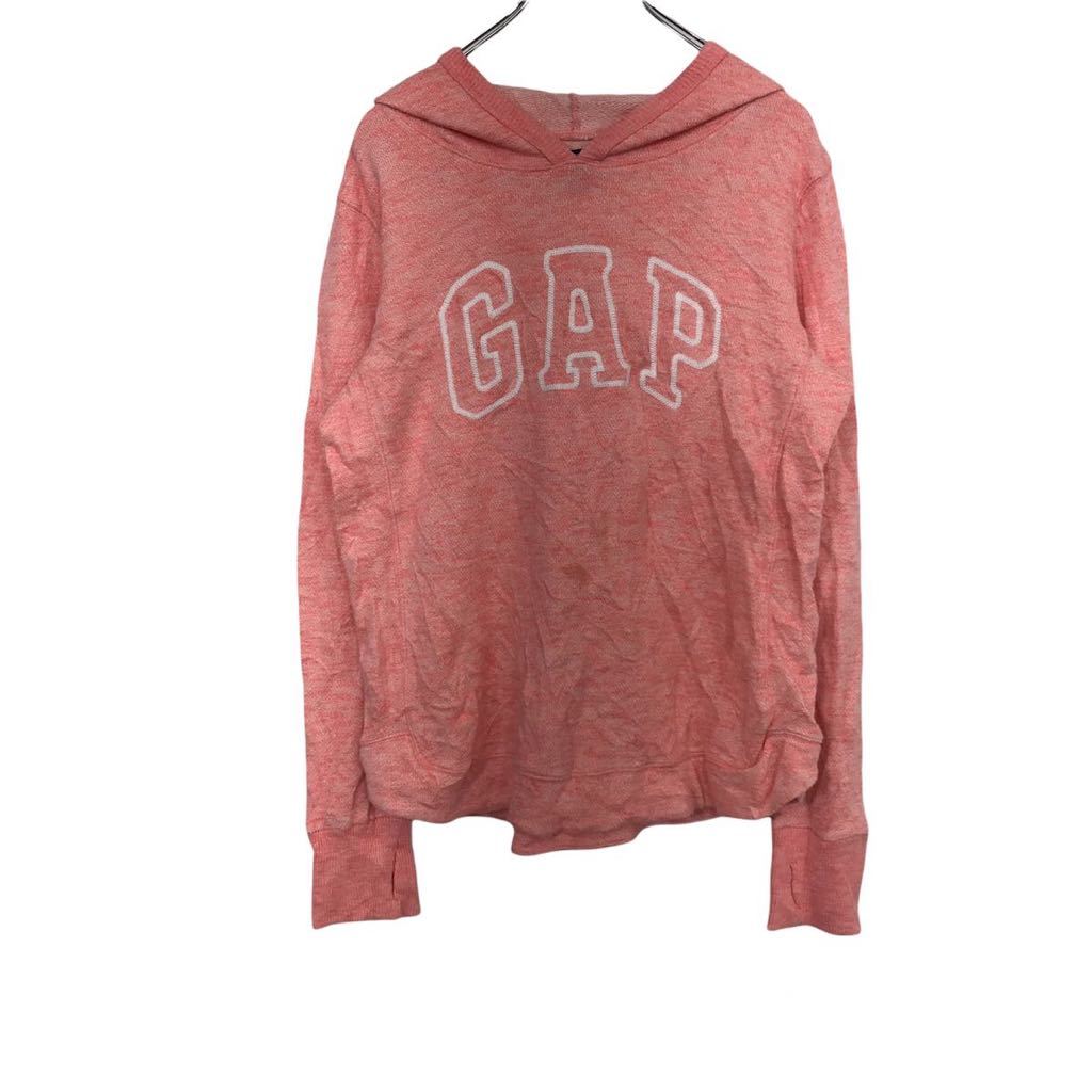 【中古】【古着】 GAP スウェットパーカー レディース M ピンク ギャップ ロゴ トレーナー フーディー ..