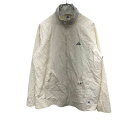 【中古】【古着】 adidas ジップアップジャケット M ホワイト アディダス スポーツ ロゴ ワンポイント シンプル 90s 古着卸 アメリカ仕入 t211...