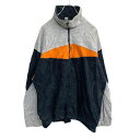 【中古】【古着】 C&A ハーフジップ フリースジャケット Mサイズ ネイビー イエロー グレー 古着卸 アメリカ仕入 t2112-4342