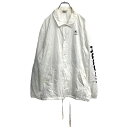 【中古】【古着】 Reebok コーチジャケット Mサイズ リーボック スナップボタン ホワイト 古着卸 アメリカ仕入 t2201-3140
