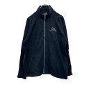 【中古】【古着】 Kappa フリースジャケット S ブラック カッパ ロゴ ワンポイント スポーツ ジップアップ 裏起毛 シンプル 古着卸 アメリカ仕入 t2...