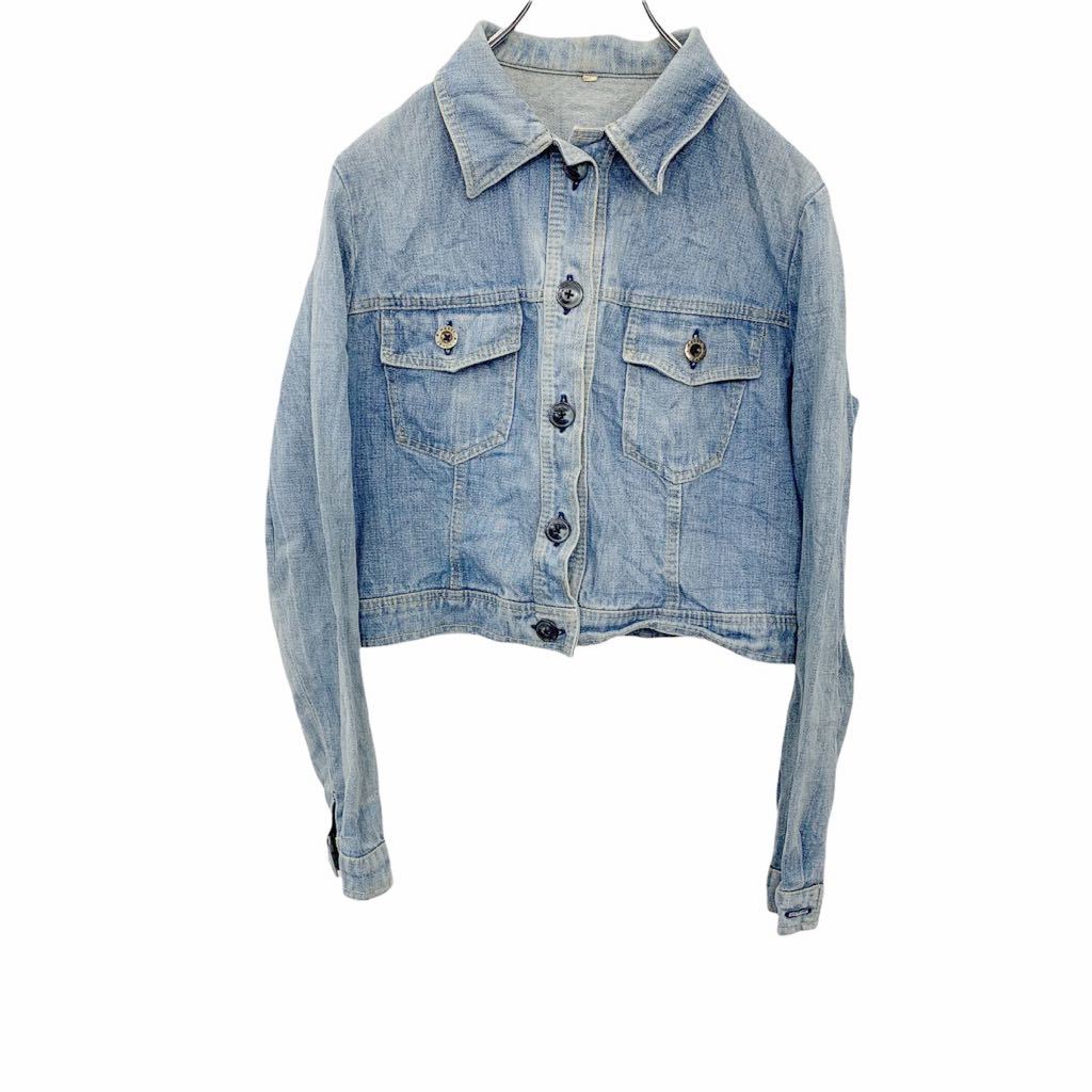 【中古】【古着】 デニムジャケット XSサイズ程度 ライトブルー 古着卸 アメリカ仕入 t2201-3459
