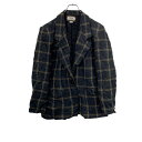 【中古】【古着】 Toffp ジャケット レディース L グレー ベージュ チェック柄 総柄 古着卸 アメリカ仕入 t2201-3678