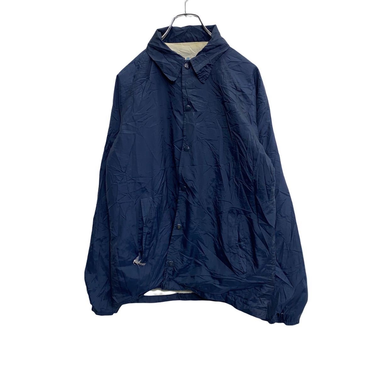 【中古】【古着】 coachman コーチジャケット S ネイビー ナイロンジャケット 無地 シンプル 古着卸 アメリカ仕入 t2201-3799