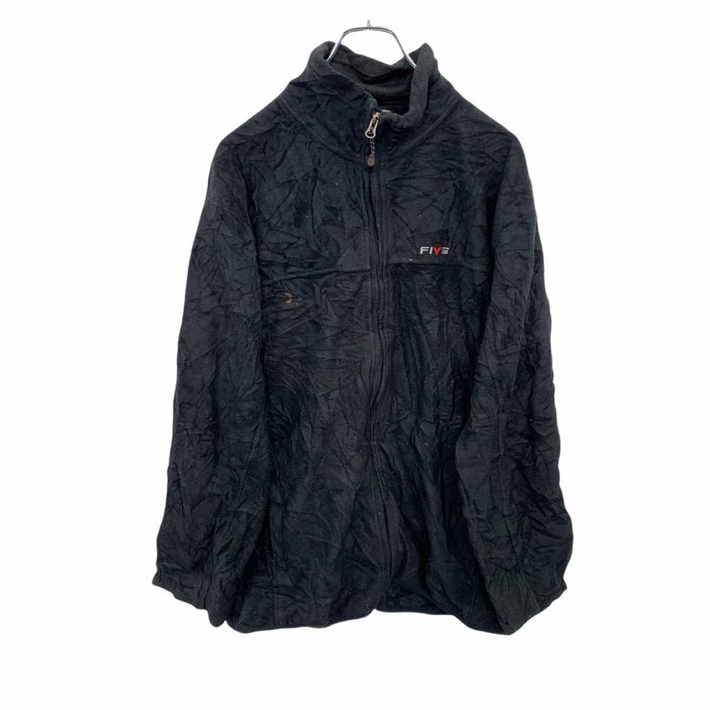 【中古】【古着】 FIVE フリースジャケット XLサイズ ファイブ ビッグサイズ ブラック 古着卸 アメリカ仕入 t2201-3933