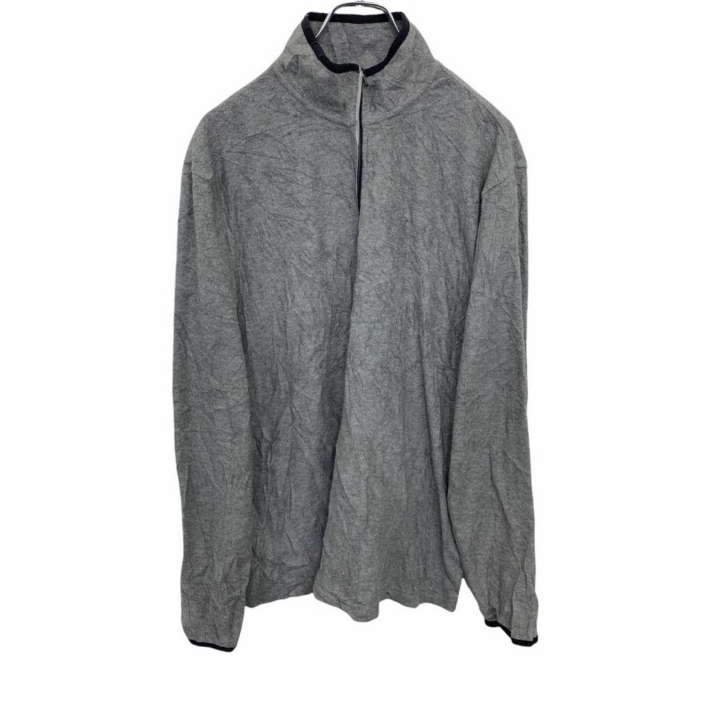 ハーフジップ プルオーバーフリース Lサイズ グレー 古着卸 アメリカ仕入 t2201-3936