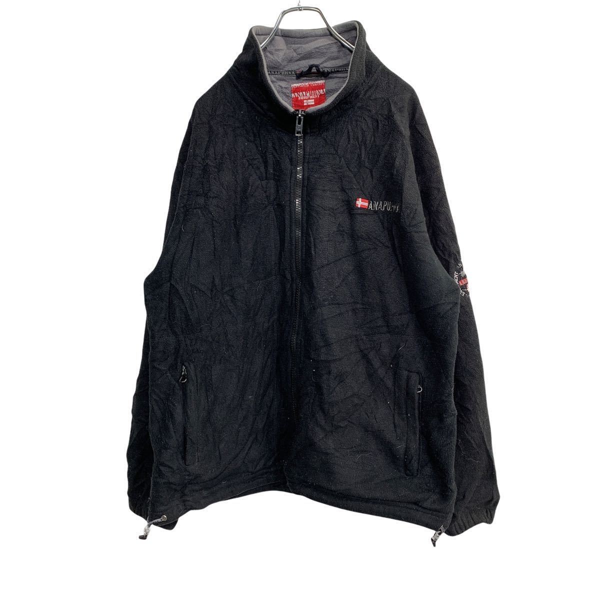【中古】【古着】 ANAPURNA ジップアップ フリースジャケット Mサイズ ブラック 古着卸 アメリカ仕入 t2201-4098