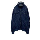 【中古】【古着】 CARS JEANS ナイロンジャケット レディース XXXL ネイビー ジップアップ ロゴ ワンポイント 古着卸 アメリカ仕入 t2201-...