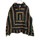 【中古】【古着】 FRANK'S メキシカンパーカー Mサイズ ネイティブ柄 民族 ラスタカラー 古着卸 アメリカ仕入 t2201-4188