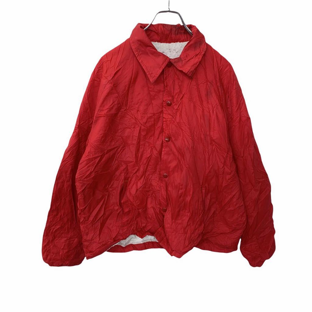 【中古】【古着】 裏起毛コーチジャケット Lサイズ ナイロン レッド 古着卸 アメリカ仕入 t2201-4344