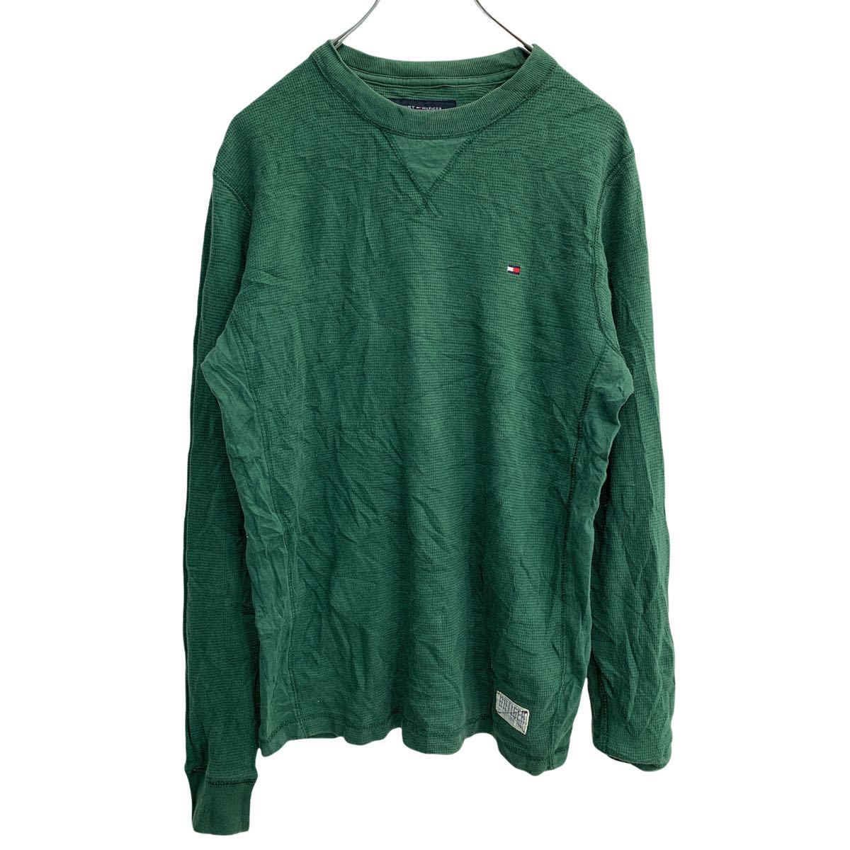 【中古】【古着】 TOMMY HILFIGER 長袖Tシャツ XSサイズ トミーヒルフィガー グリーン 古着卸 アメリカ仕入 t2201-4389