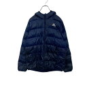 【中古】【古着】 adidas ダウンジャケット キッズ L ネイビー アディダス スポーツ 中綿 ロゴ フルジップ フーディ 古着卸 アメリカ仕入 t2201...