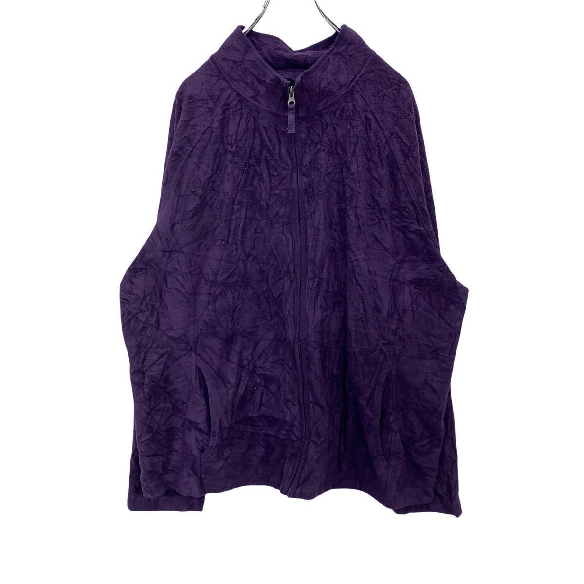 【中古】【古着】 MERONA フリースジャケット M パープル ジップアップ 無地 シンプル 裏起毛 アウトドア 古着卸 アメリカ仕入 t2201-4435
