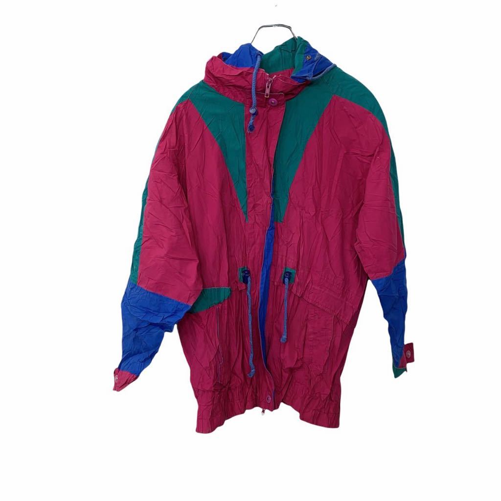 【中古】【古着】 マウンテンパーカー・ジャケット M~Lサイズ程度 ナイロン ダークピンク 古着卸 アメリカ仕入 t2201-4658
