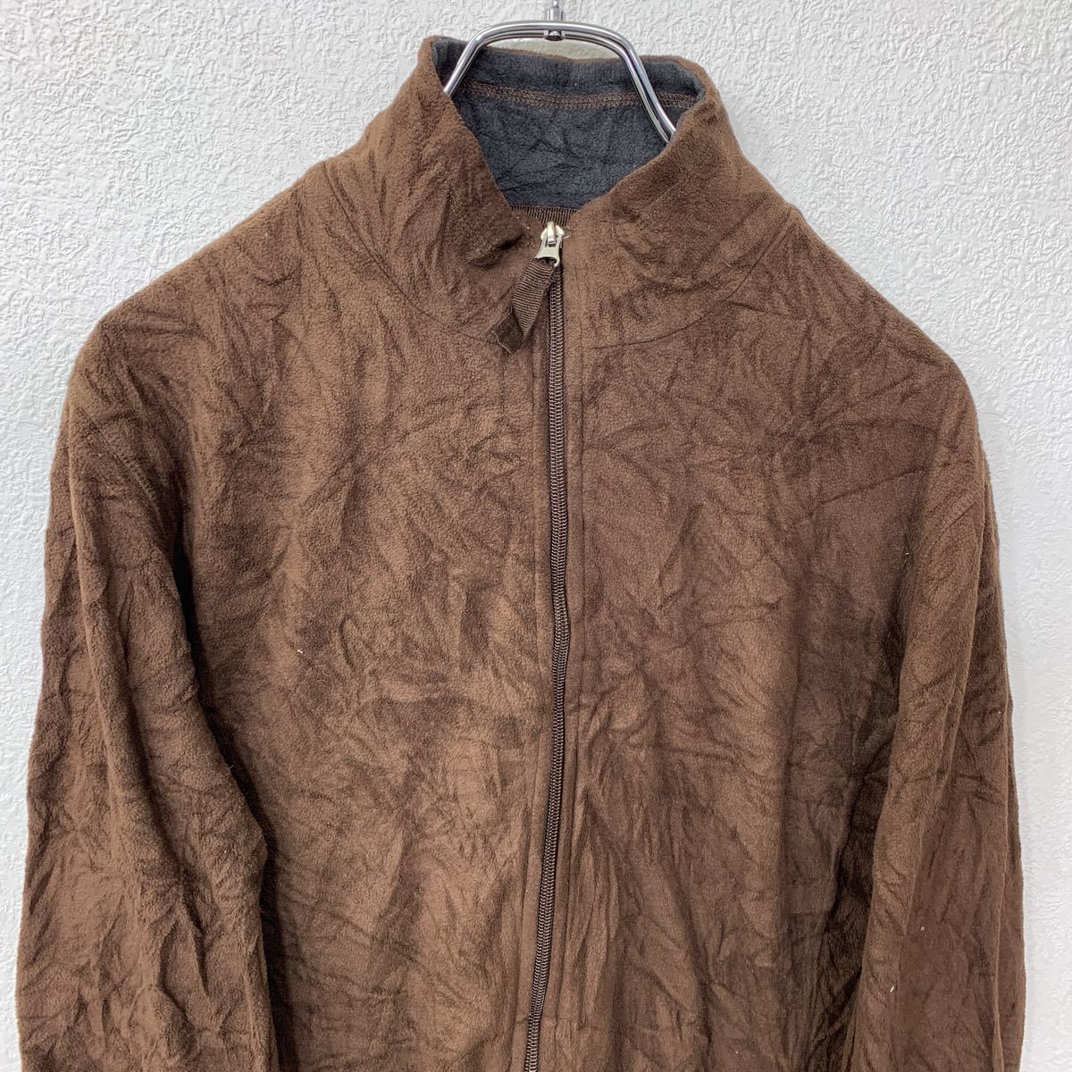 【中古】【古着】 CLUB ROOM ジップアップフリースジャケット Sサイズ ダークブラウン 古着卸 アメリカ仕入 t2201-4659