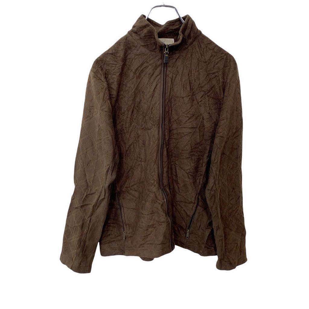 【中古】【古着】 ジップアップフリースジャケット Lサイズ ブラウン 古着卸 アメリカ仕入 t2202-3186