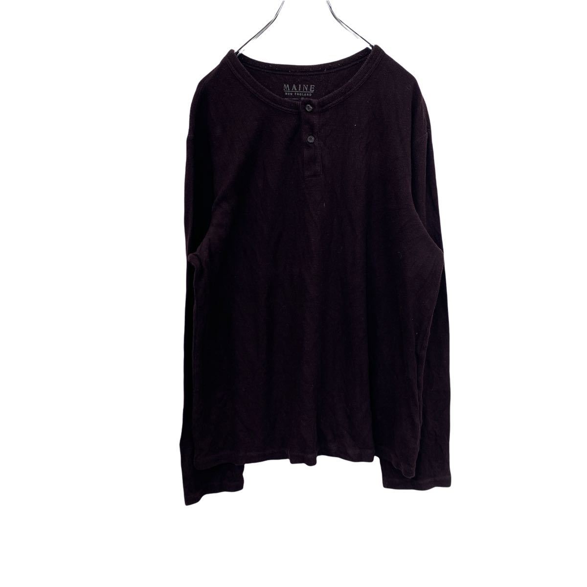 【中古】【古着】 MAINE 長袖カットソー M ワインレッド トップス 無地 シンプル ロングTシャツ 古着卸 アメリカ仕入 t2202-3518