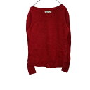 【中古】【古着】 LOFT ニットセーター レディース M レッド ロフト 透け編みニット 丸首 無地 シンプル 古着卸 アメリカ仕入 t2202-3654