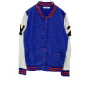 【中古】【古着】 YISHion スタジャン Mサイズ ブルー ホワイト 古着卸 アメリカ仕入 t2202-3830