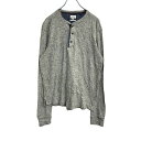 【中古】【古着】 next ハーフボタン サーマル ロングTシャツ Mサイズ ネクスト グレー 古着卸 アメリカ仕入 t2202-3861